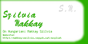 szilvia makkay business card